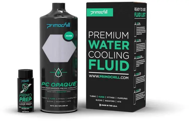 Alt view image 2 of 3 - PrimoChill Opaque Computer WaterCooling Fluid - Pre-Mix (32oz) - Sterling Silver