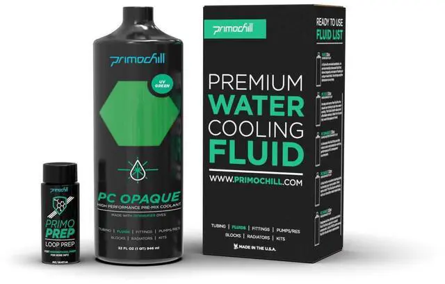 Alt view image 2 of 3 - PrimoChill Opaque Computer WaterCooling Fluid - Pre-Mix (32oz) - UV Green