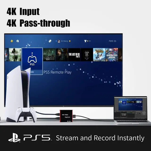Alt view image 3 of 5 - Mirabox USB3.0 HDMI Video Capture Card for Nintendo Switch, 1080P 60FPS HD Game Capture Device Cam Link With HDMI Passthrough Work with DSLR Xbox PS4 for OBS Twitch Game Live Streaming and Recording