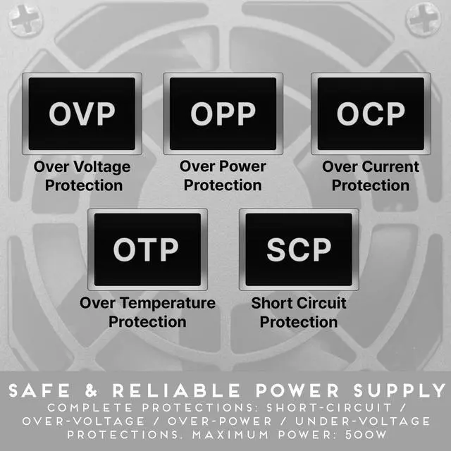 Alt view image 4 of 5 - Apevia SFX-AP500W Mini ITX Solution/Micro ATX/SFX 500W Power Supply