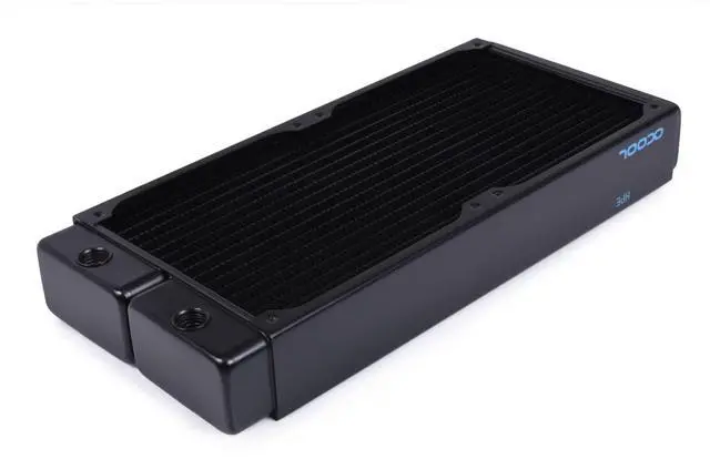 Alt view image 2 of 5 - Alphacool 14441 NexXxoS HPE-45 Full Copper 280mm Radiator
