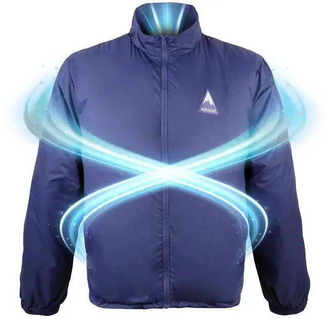 Main image of AlphaCool Cooling Fan Jacket For Men Women, 2 Fans & 10000mAh Battery Pack, Air Conditioned Jacket Electric Cooling for Work L