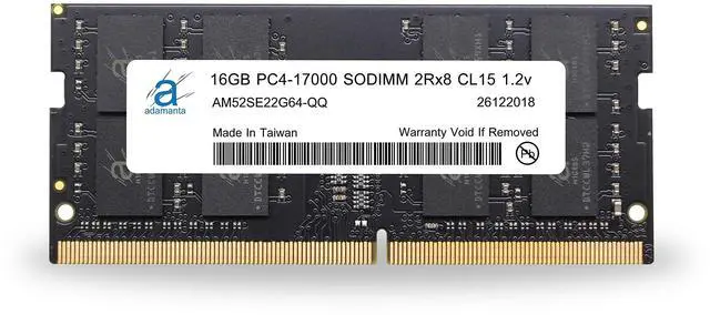 Main image of Adamanta 16GB (1x16GB) DDR4 2133Mhz PC4-17000 SODIMM 2Rx8 CL15 1.2v Non-ECC Unbuffered Notebook DRAM RAM