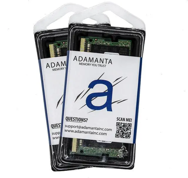Alt view image 2 of 2 - Adamanta 32GB (2x16GB) DDR4 3200MHz (or 2933MHz or 2666MHz or 2400MHz or 2133MHz) PC4-25600 SODIMM Samsung IC 2Rx8 CL22 1.2v Non-ECC Unbuffered Notebook Laptop Gaming RAM Memory Upgrade