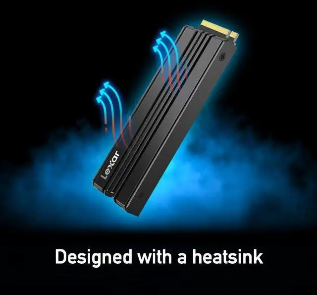 Alt view image 5 of 5 - Lexar 1TB NM790 SSD with Heatsink PCIe Gen4 NVMe M.2 2280 Internal Solid State Drive, Up to 7400/6500 MB/s Read/Write, Compatible with PS5, for Gamers and Creators, Black (LNM790X001T-RN9NU)