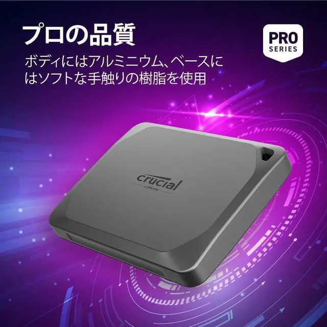 Alt view image 5 of 5 - Crucial X9 Pro USB 3.2 Type-C Portable External SSD - 1TB