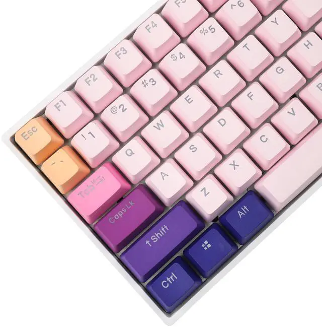 Alt view image 4 of 5 - YMDK 108 122 Double Shot Backlit Lavender PBT Shine Through OEM Profile Keycaps for MX Mechanical Keyboard 61 87 104