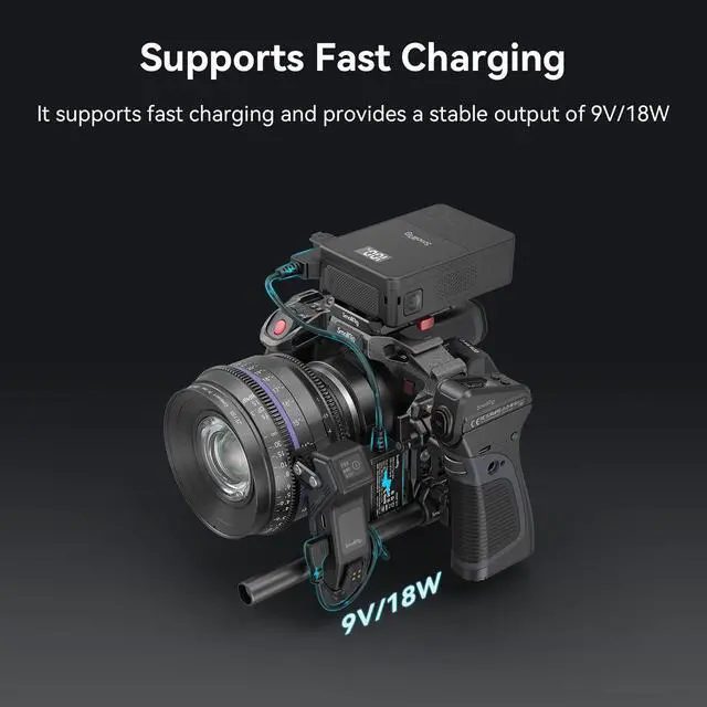 Alt view image 3 of 5 - SMALLRIG D-Tap to USB-C Power Cable, Power-Supply Accessory of MagicFIZ Wireless Follow Focus System, Supports Fast Charging & Short Circuit Protection - 3266