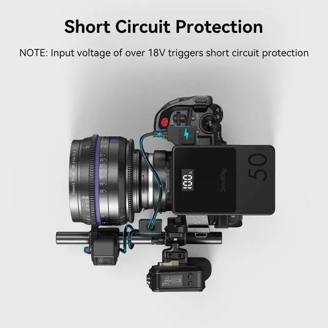 Alt view image 4 of 5 - SMALLRIG D-Tap to USB-C Power Cable, Power-Supply Accessory of MagicFIZ Wireless Follow Focus System, Supports Fast Charging & Short Circuit Protection - 3266