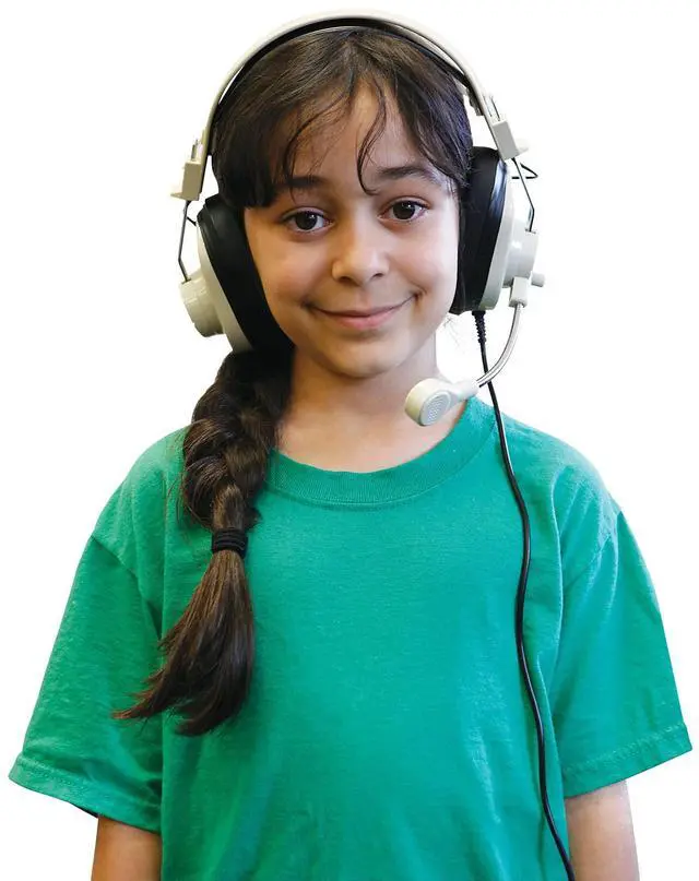 Alt view image 2 of 3 - Califone 3066AVT Deluxe Multimedia Stereo Headset with To Go Plug, Rugged ABS Plastic Headstrap with Comfort Sling Better Distributes the Weight for Increased Comfort, Fully Adjustable Headband