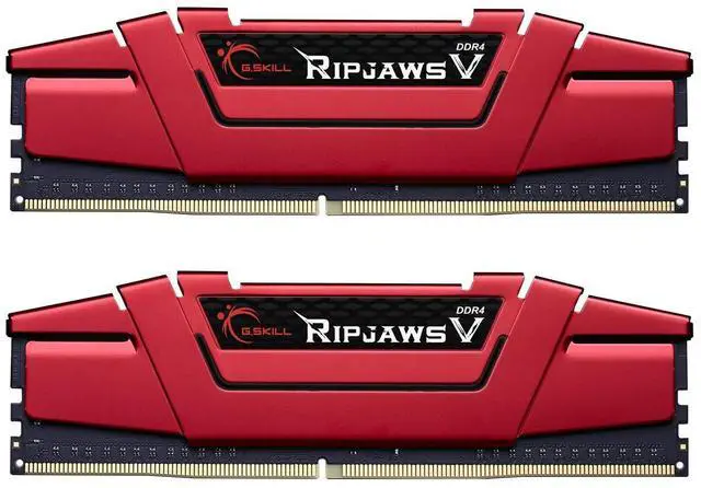 Main image of G.SKILL Ripjaws V Series (Intel XMP) DDR4 RAM 16GB (2x8GB) 3000MT/s CL16-18-18-38 1.35V Desktop Computer Memory UDIMM - Red (F4-3000C16D-16GVRB)