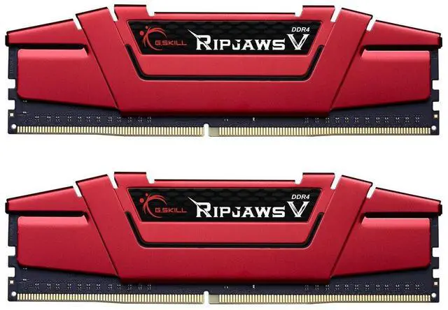Main image of G.SKILL Ripjaws V Series (XMP) DDR4 RAM 16GB (2x8GB) 3200MT/s CL16-18-18-38 1.35V Intel AMD Desktop Computer Memory UDIMM - Red (F4-3200C16D-16GVRB)