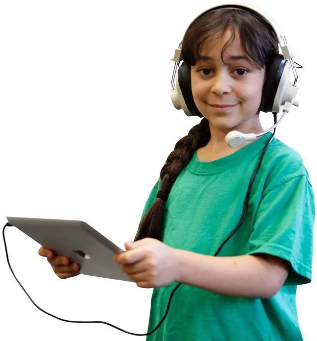 Alt view image 3 of 3 - Califone 3066AVT Deluxe Multimedia Stereo Headset with To Go Plug, Rugged ABS Plastic Headstrap with Comfort Sling Better Distributes the Weight for Increased Comfort, Fully Adjustable Headband