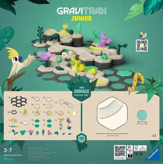 Alt view image 2 of 5 - Ravensburger GraviTrax Junior Starter Set - My Jungle - Marble Run Game - Fun and Educational Preschool Marble Run Building Experience - STEM-Friendly, Interactive Learning - Kids Age 3 and Older