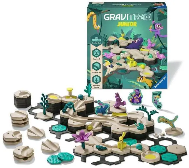 Alt view image 3 of 5 - Ravensburger GraviTrax Junior Starter Set - My Jungle - Marble Run Game - Fun and Educational Preschool Marble Run Building Experience - STEM-Friendly, Interactive Learning - Kids Age 3 and Older