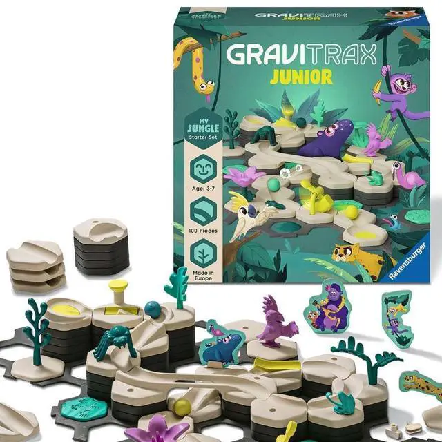Alt view image 5 of 5 - Ravensburger GraviTrax Junior Starter Set - My Jungle - Marble Run Game - Fun and Educational Preschool Marble Run Building Experience - STEM-Friendly, Interactive Learning - Kids Age 3 and Older