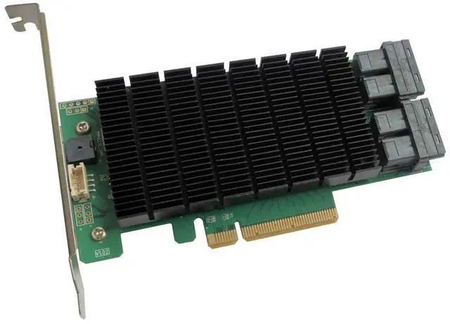Alt view image 3 of 4 - HighPoint Technologies RocketRAID 3740C PCIe 3.0 x8 16-Port 12Gb/s SAS RAID Controller (RR3740C)