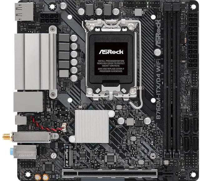 Alt view image 2 of 5 - ASRock B760M-ITX/D4 WiFi Supports 13th Gen & 12th Gen Intel® Core Processors (LGA1700)