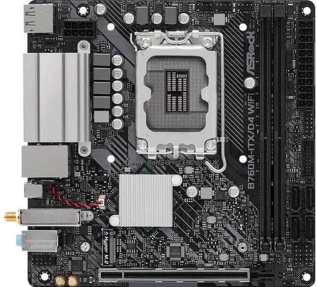 Alt view image 3 of 5 - ASRock B760M-ITX/D4 WiFi Supports 13th Gen & 12th Gen Intel® Core Processors (LGA1700)