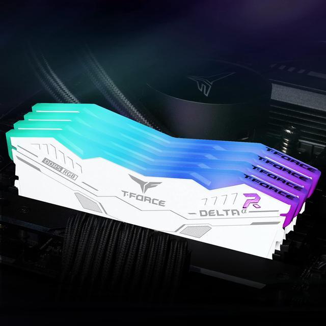 Alt view image 2 of 5 - TEAMGROUP T-Force Delta Alpha RGB DDR5 Ram 32GB Kit (2x16GB) 6000MHz (PC5-48000) CL38 Intel XMP 3.0 & AMD Expo Compatible Desktop Memory Module Ram White - FF8D532G6000HC38ADC01