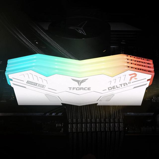 Alt view image 4 of 5 - TEAMGROUP T-Force Delta Alpha RGB DDR5 Ram 32GB Kit (2x16GB) 6000MHz (PC5-48000) CL38 Intel XMP 3.0 & AMD Expo Compatible Desktop Memory Module Ram White - FF8D532G6000HC38ADC01
