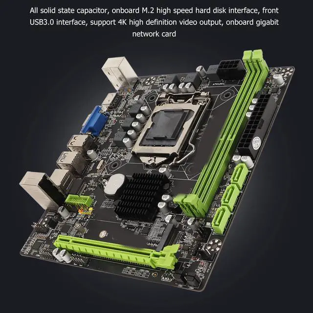 Alt view image 2 of 5 - LGA 1151 Motherboard, H310B Micro ATX Computer Motherboard for Desktop PC, Support LGA 1151 6 7 8 9Gen, M.2 Hard Disk, DDR4, SATA3.0, USB3.0, for Realtek811 Gigabit Network Card