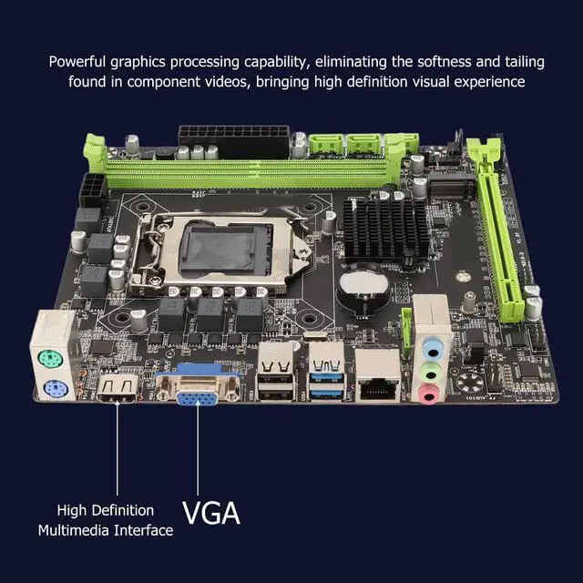 Alt view image 4 of 5 - LGA 1151 Motherboard, H310B Micro ATX Computer Motherboard for Desktop PC, Support LGA 1151 6 7 8 9Gen, M.2 Hard Disk, DDR4, SATA3.0, USB3.0, for Realtek811 Gigabit Network Card