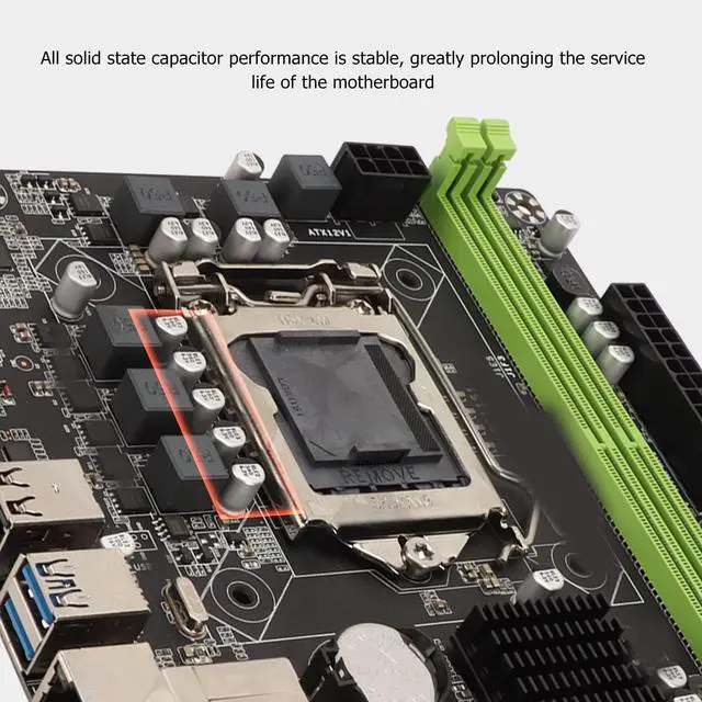 Alt view image 3 of 5 - LGA 1151 Motherboard, H310B Micro ATX Computer Motherboard for Desktop PC, Support LGA 1151 6 7 8 9Gen, M.2 Hard Disk, DDR4, SATA3.0, USB3.0, for Realtek811 Gigabit Network Card