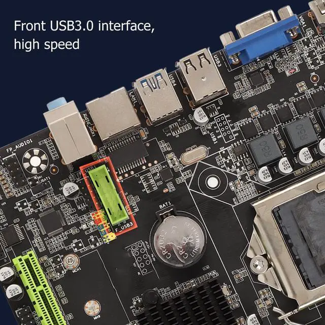 Alt view image 5 of 5 - LGA 1151 Motherboard, H310B Micro ATX Computer Motherboard for Desktop PC, Support LGA 1151 6 7 8 9Gen, M.2 Hard Disk, DDR4, SATA3.0, USB3.0, for Realtek811 Gigabit Network Card