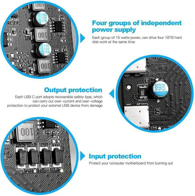 Alt view image 5 of 5 - YEELIYA PCIe USB 3.2 Gen 2 Expansion Card (3x USB-C & 2x USB-A) for Desktop PC - Windows 10/8/7 & Mac OS