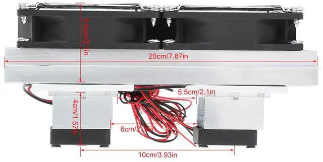 Alt view image 2 of 5 - Thermoelectric Cooler, Semiconductor Cooler, Semiconductor Refrigeration Cooling Device Thermoelectric Cooler 12A 12V DIY Mini Fridge