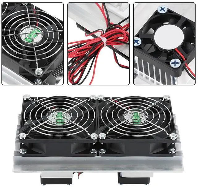 Alt view image 3 of 5 - Thermoelectric Cooler, Semiconductor Cooler, Semiconductor Refrigeration Cooling Device Thermoelectric Cooler 12A 12V DIY Mini Fridge