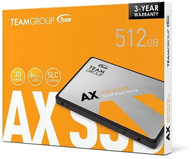 Alt view image 4 of 5 - TEAMGROUP AX2 512GB 3D NAND TLC 2.5 Inch SATA III SSD Read 530MB/s T253A3512G0C101 Bundle with Elite UDIMM DDR3 16GB kit (2x8GB) 1600MHz CL11 Desktop Memory TED316G1600C11DC01