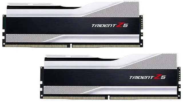 Main image of G.SKILL Trident Z5 Series (Intel XMP 3.0) DDR5 RAM 64GB (2x32GB) 6000MT/s CL32-38-38-96 1.40V Desktop Computer Memory UDIMM - Metallic Silver (F5-6000J3238G32GX2-TZ5S)