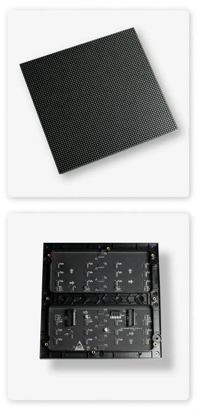 Alt view image 3 of 5 - xicoolee RGB Matrix LED Display Panel 64x64, 3mm Pitch, 4096 RGB LEDs, High Brightness & Resolution, Compatible with Raspberry Pi, ESP32, Arduino