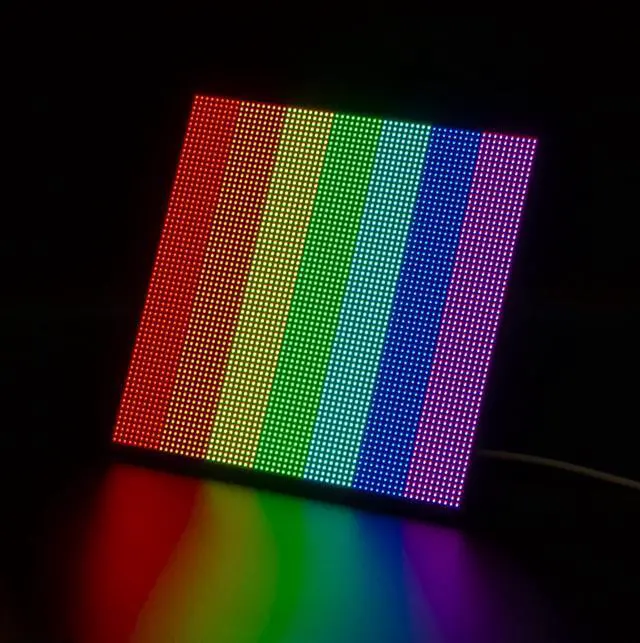 Alt view image 2 of 5 - xicoolee RGB Matrix LED Display Panel 64x64, 3mm Pitch, 4096 RGB LEDs, High Brightness & Resolution, Compatible with Raspberry Pi, ESP32, Arduino