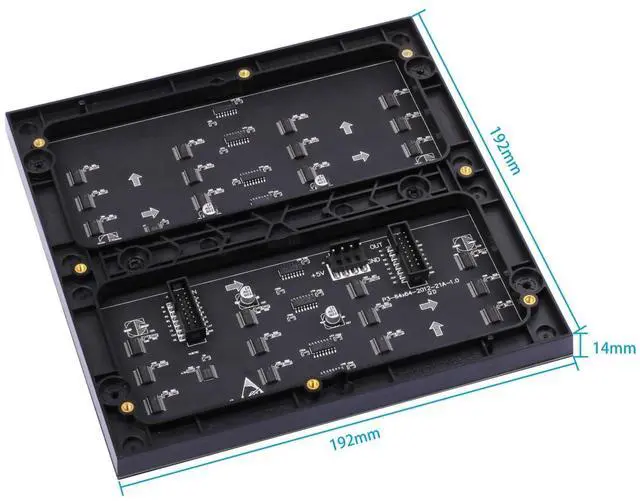 Alt view image 5 of 5 - xicoolee RGB Matrix LED Display Panel 64x64, 3mm Pitch, 4096 RGB LEDs, High Brightness & Resolution, Compatible with Raspberry Pi, ESP32, Arduino