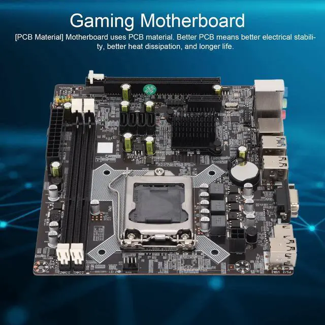 Alt view image 4 of 5 - DDR3 LGA 1150 CPU USB3.0 SATA3.0 Gaming Motherboard, RJ45 VGA DVI Desktop Motherboard, RTL8105e 100M Net Card, 6 Channel Voice Chip, PCIE X16 Graphics Card Slot