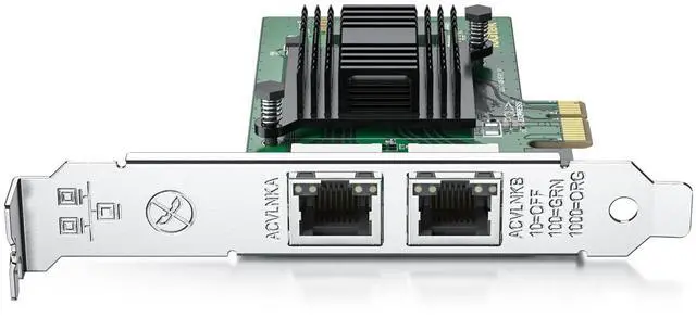 Alt view image 3 of 5 - ipolex Dual-Port PCIe NIC - 1.25G Gigabit Ethernet Server Adapter Network Card, with Intel 82571 Controller, Dual RJ45 Ports, Support Windows/Centos/RHEL/Ubuntu/Debian/Freebsd/VMware