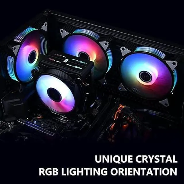 Alt view image 2 of 5 - DS 120MM Case Cooling Fan for Computer, Side LED Running Lights Effect, ARGB With Controller Kit (6Pack RGB Kit, G Series)