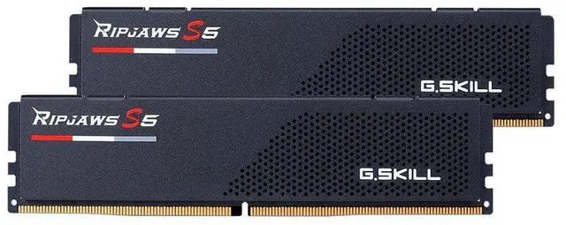 Main image of G.SKILL Ripjaws S5 Series (Intel XMP 3.0) DDR5 RAM 64GB (2x32GB) 6000MT/s CL30-40-40-96 1.40V Desktop Computer Memory UDIMM - Matte Black (F5-6000J3040G32GX2-RS5K)