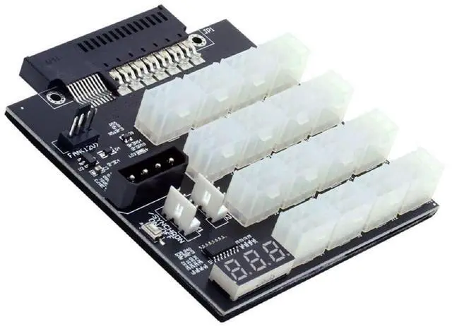 Main image of Cablecc 14+10Pin Flex Slot Server Power Board to 16x6Pin Power Supply Board for CHIA ETH BTC Mining Miner