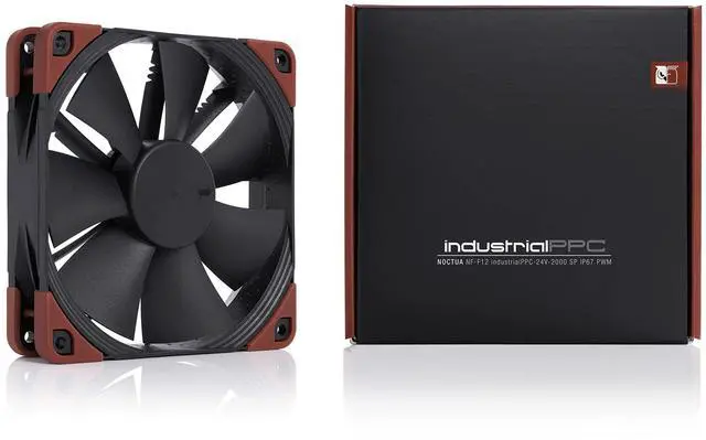 Alt view image 5 of 5 - Noctua NF-F12 iPPC-24V-2000 SP IP67 PWM, Heavy Duty Cooling Fan, 4-Pin, 2000 RPM, 24V Version (120mm, Black)