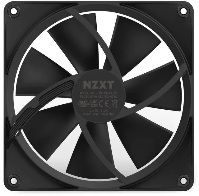 Alt view image 5 of 5 - F140RGB - 140mm RGB Fans - Single - Black
