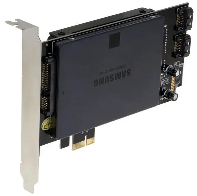 Main image of SEDNA - PCI Express (PCIe) Dual 2.5 Inch SSD / HDD Mounting Adapter (Short Double Side SSD Version) ( with Built in Power Circuit, no Need SATA Power Connector, ), SSD/HDD not Included
