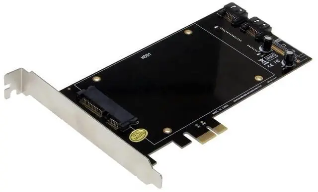 Alt view image 3 of 5 - SEDNA - PCI Express (PCIe) Dual 2.5 Inch SSD / HDD Mounting Adapter (Short Double Side SSD Version) ( with Built in Power Circuit, no Need SATA Power Connector, ), SSD/HDD not Included