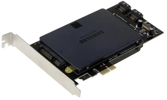 Alt view image 2 of 5 - SEDNA - PCI Express (PCIe) Dual 2.5 Inch SSD / HDD Mounting Adapter (Short Double Side SSD Version) ( with Built in Power Circuit, no Need SATA Power Connector, ), SSD/HDD not Included