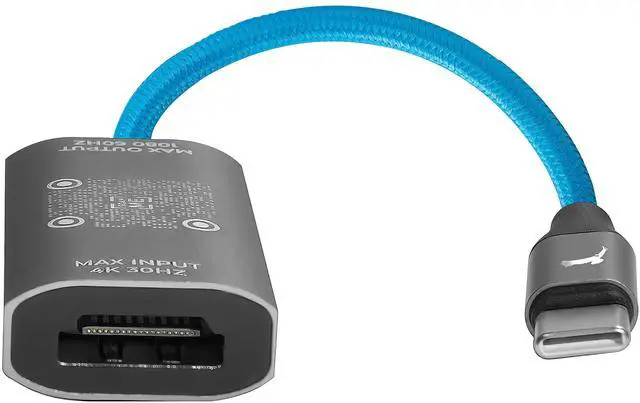 Alt view image 3 of 4 - KONDOR BLUE | USB-C to HDMI Capture Card for Live Streaming  Video & Audio | Compatible with Zoom, Skype, OBS, ECamm, VLC, YouTube, Facebook, & Restream + More | Blue