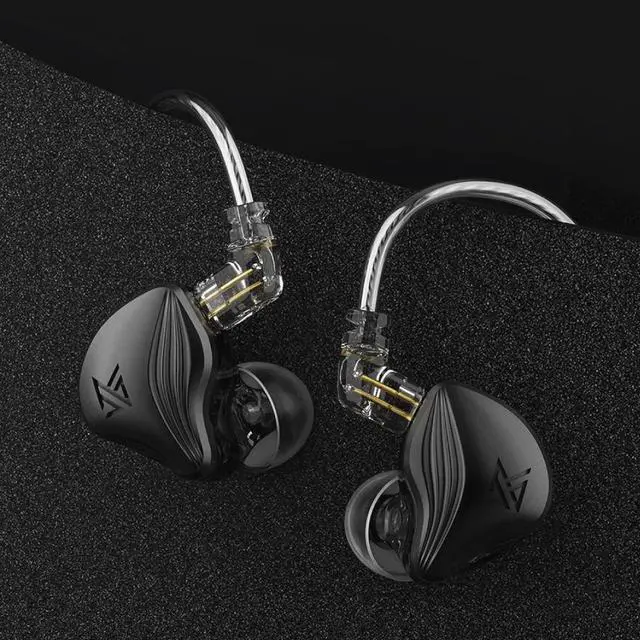 Alt view image 2 of 5 - KZ ZEX Earbuds 1 electrostatic + 1 Dynamic Earphone in Ear Monitor Headphone with Detachable Cables Suitable for Audio Engineer, Musician (Black, with Mic)