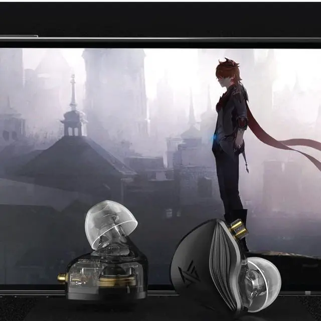 Alt view image 5 of 5 - KZ ZEX Earbuds 1 electrostatic + 1 Dynamic Earphone in Ear Monitor Headphone with Detachable Cables Suitable for Audio Engineer, Musician (Black, with Mic)